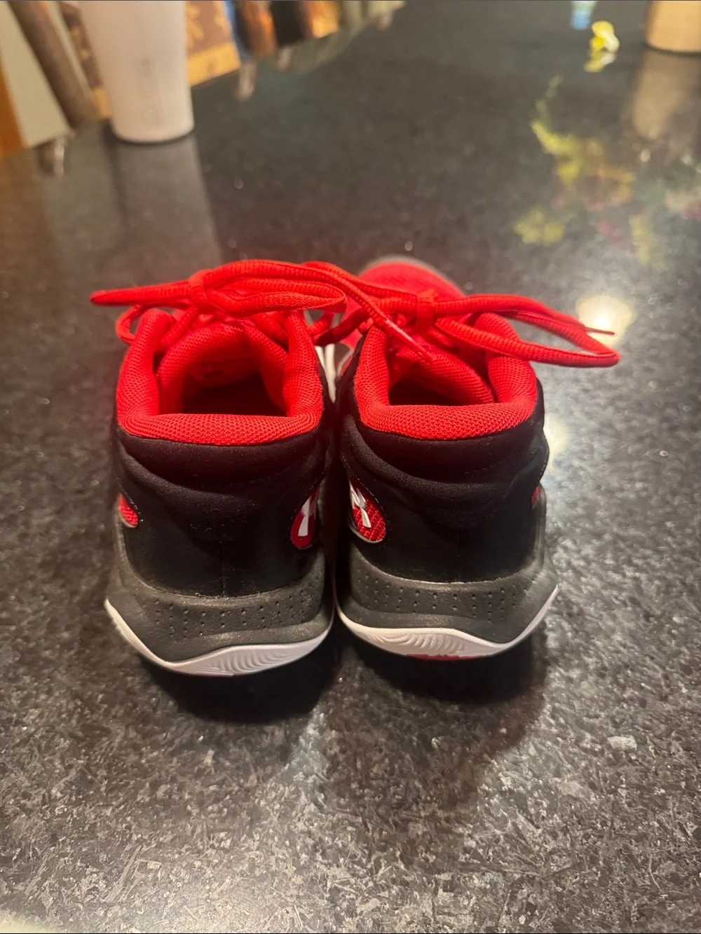 Under Armour Kids Red and Black Athletic Sneakers NWOT